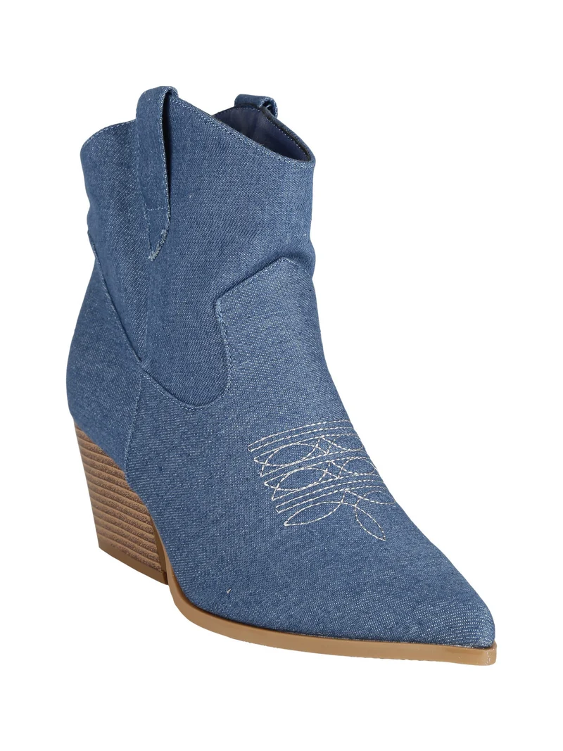 Stivaletti texani con tacco da donna - jeans