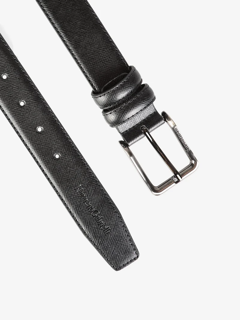 Cintura in pelle da uomo - nero