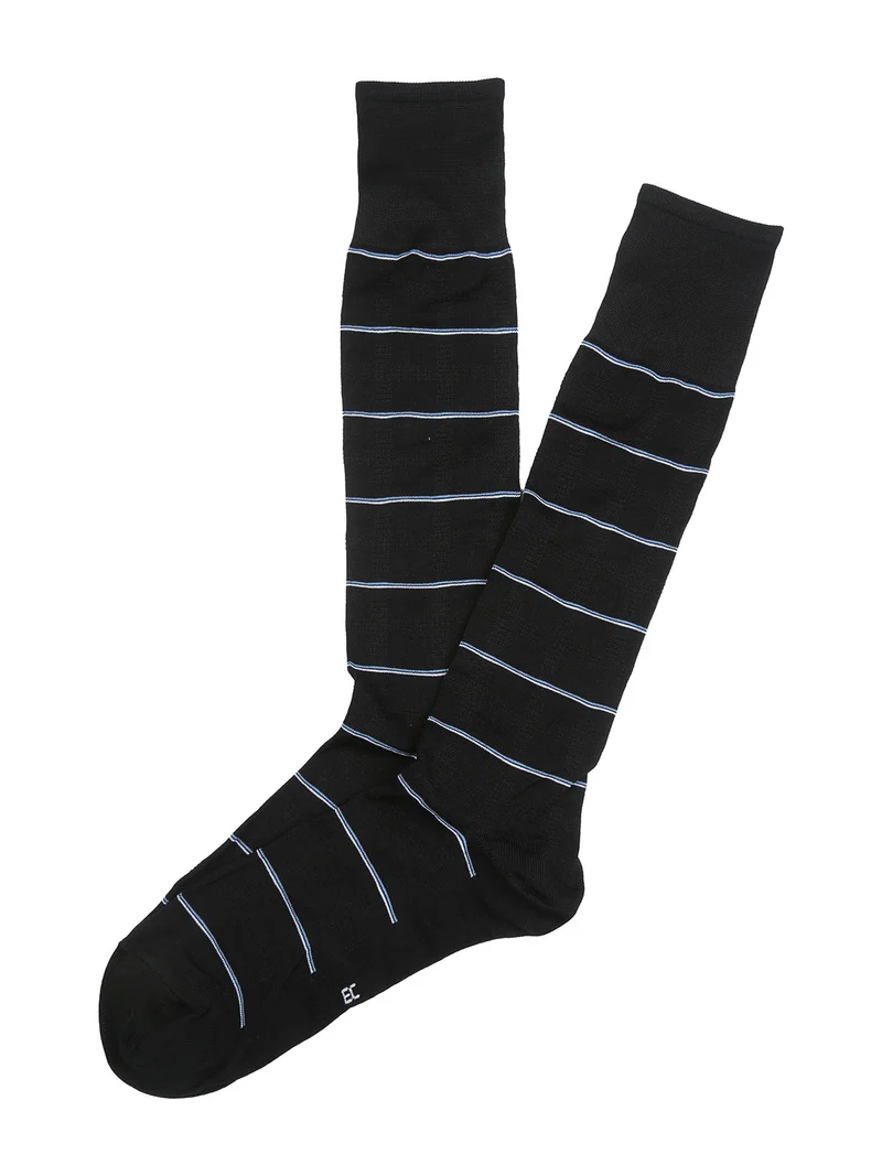 Calze lunghe da uomo in cotone mercerizzato - blu scuro