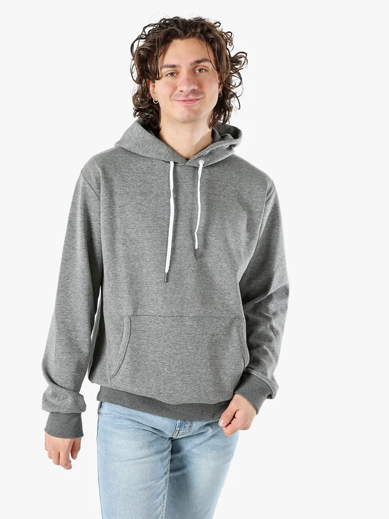 Felpa da uomo oversize con cappuccio - grigio