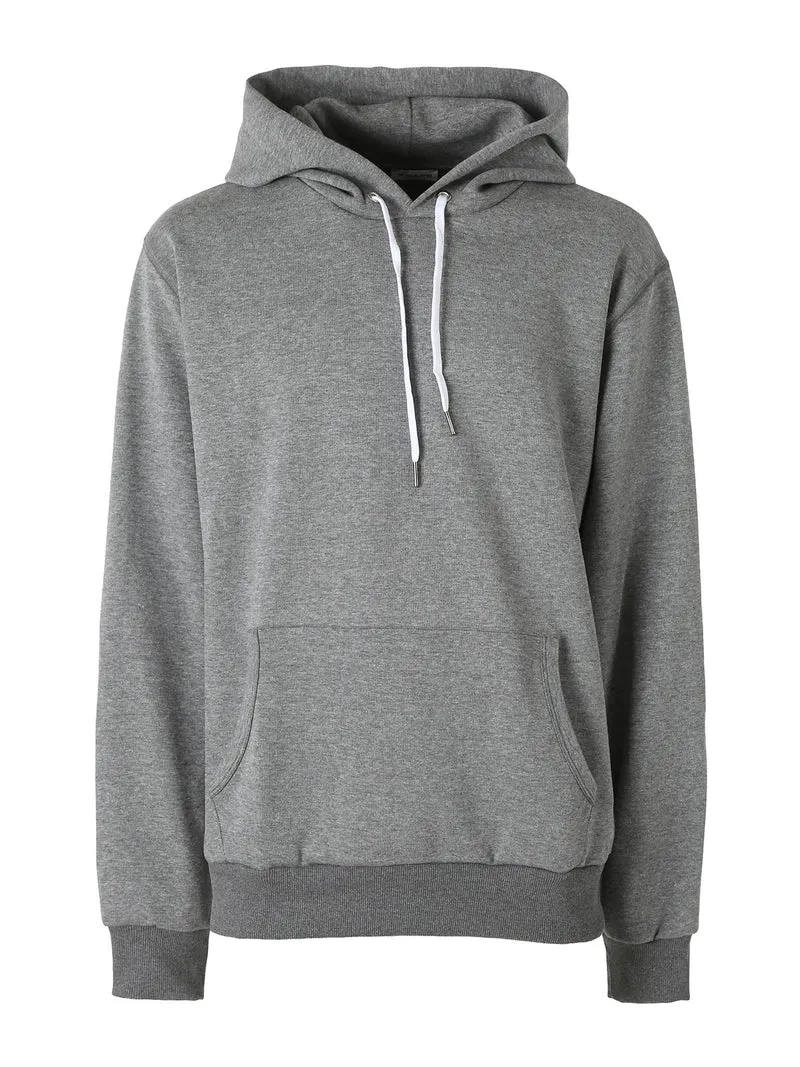 Felpa da uomo oversize con cappuccio - grigio