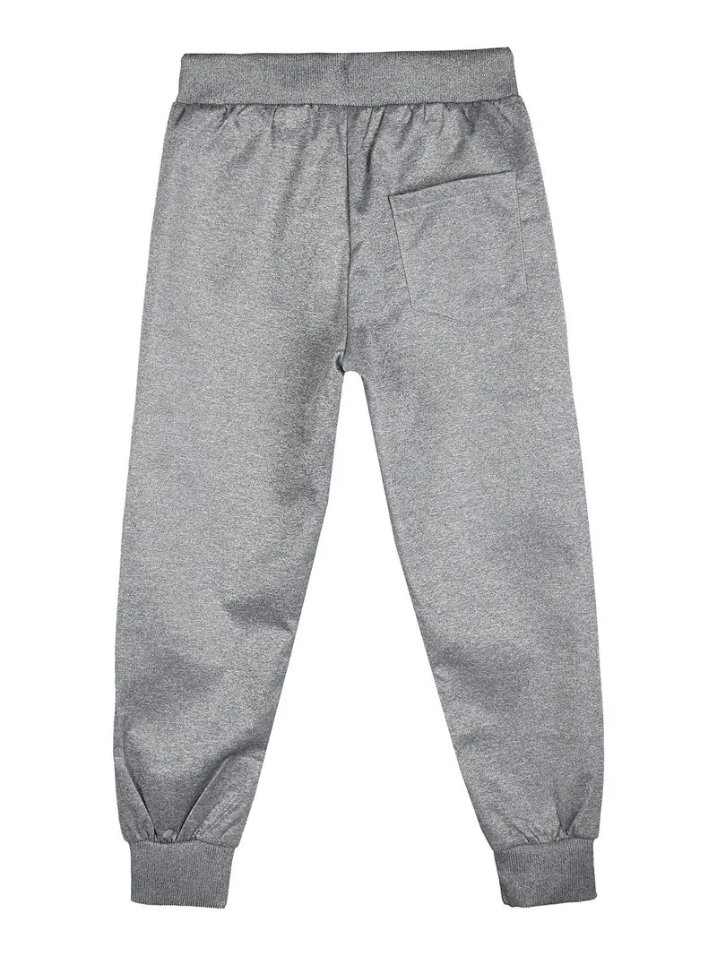 Pantaloni tuta da bambino con polsini e coulisse - grigio