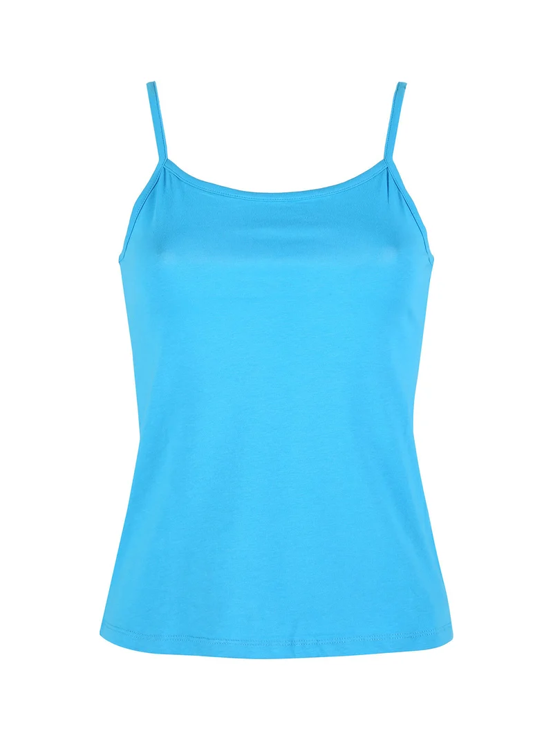 Canotta donna in cotone - blu