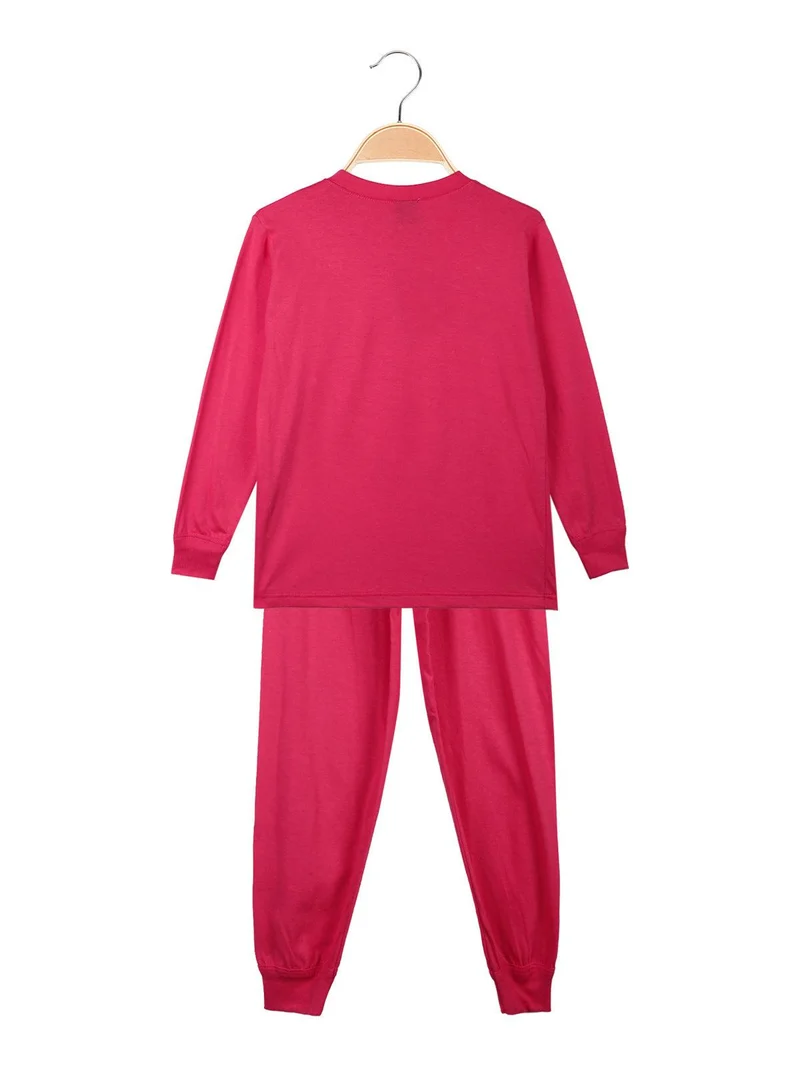 Pigiama lungo bambina Anna E Elsa - fucsia