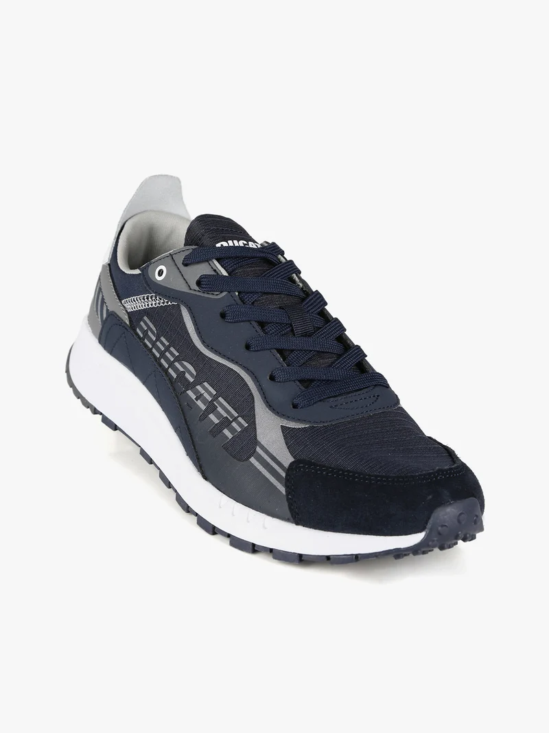 Sneakers stringate da uomo - blu scuro