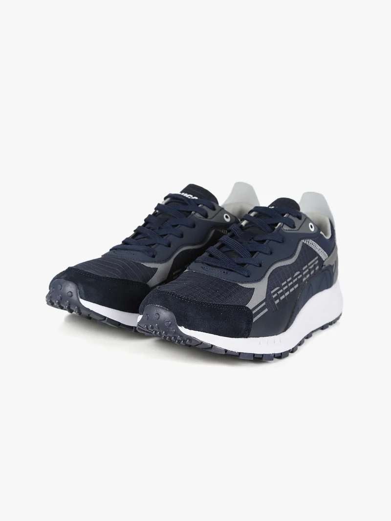 Sneakers stringate da uomo - blu scuro