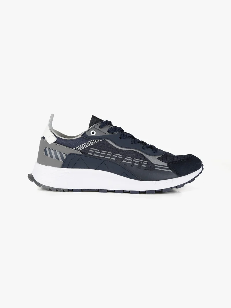 Sneakers stringate da uomo - blu scuro