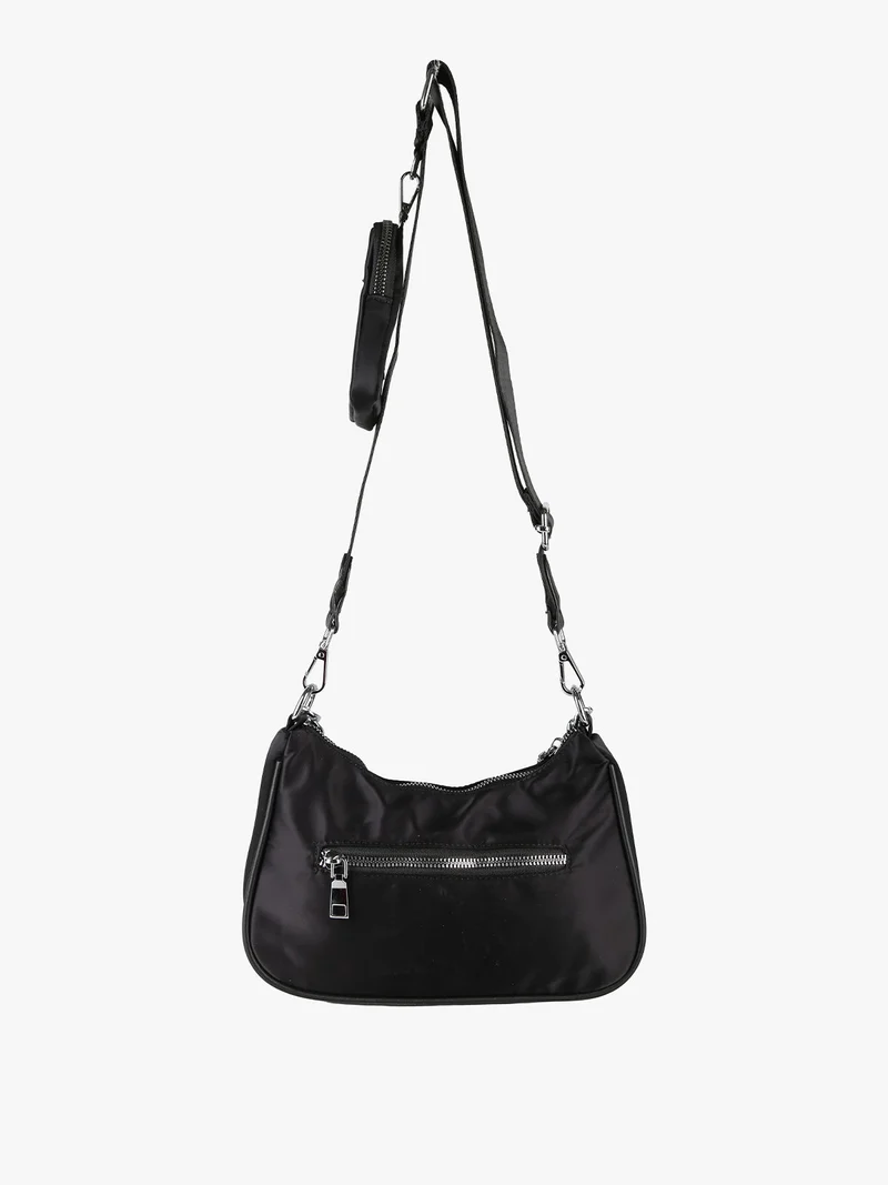 Borsa a tracolla da donna con portamonete - nero