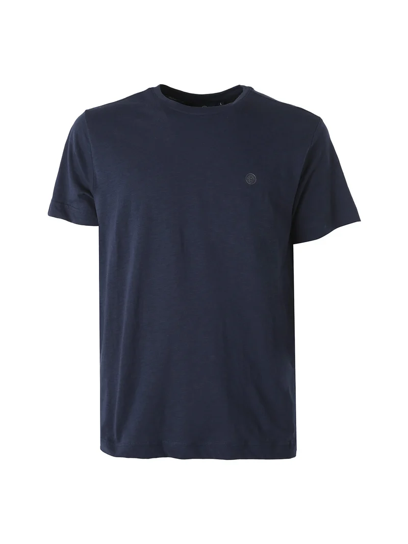 T-shirt da uomo in cotone con logo - blu scuro