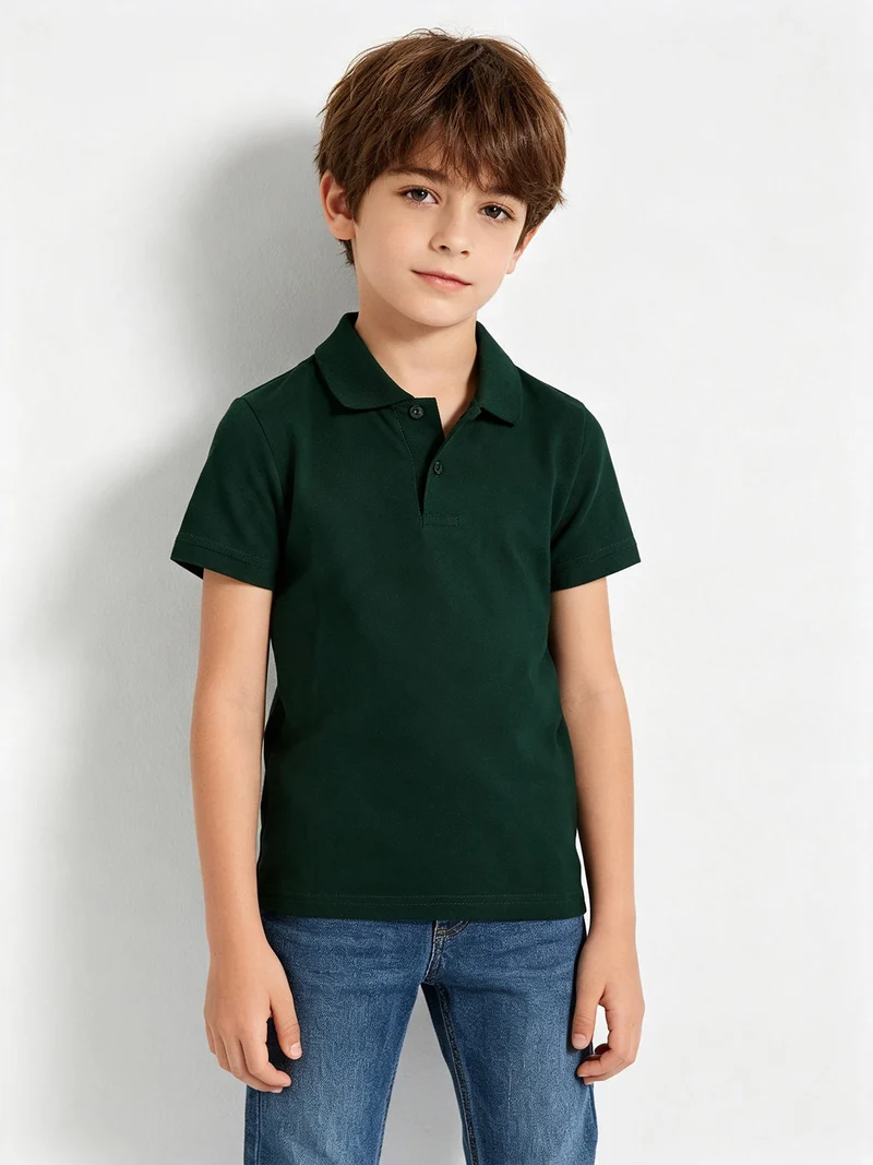 Polo bambino manica corta - verde