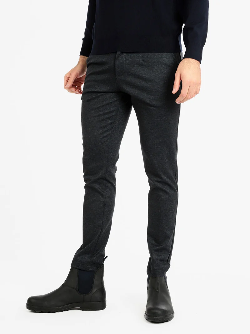 Pantaloni casual da uomo - blu scuro