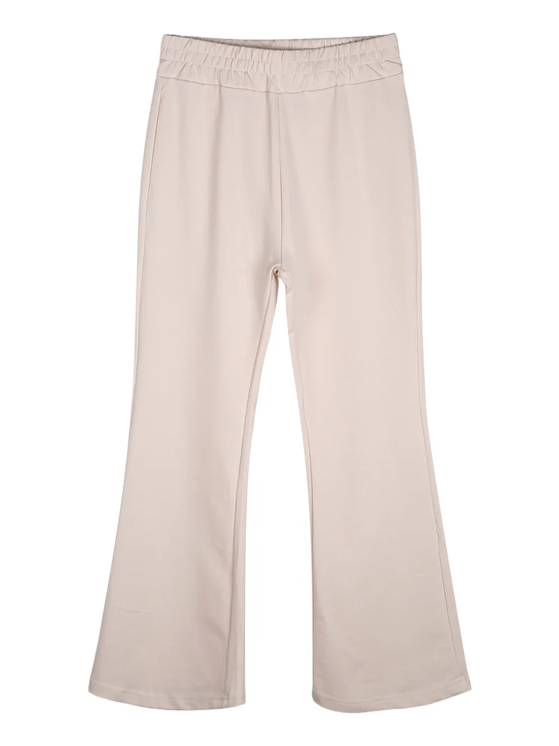 Pantaloni da bambina a zampa - beige
