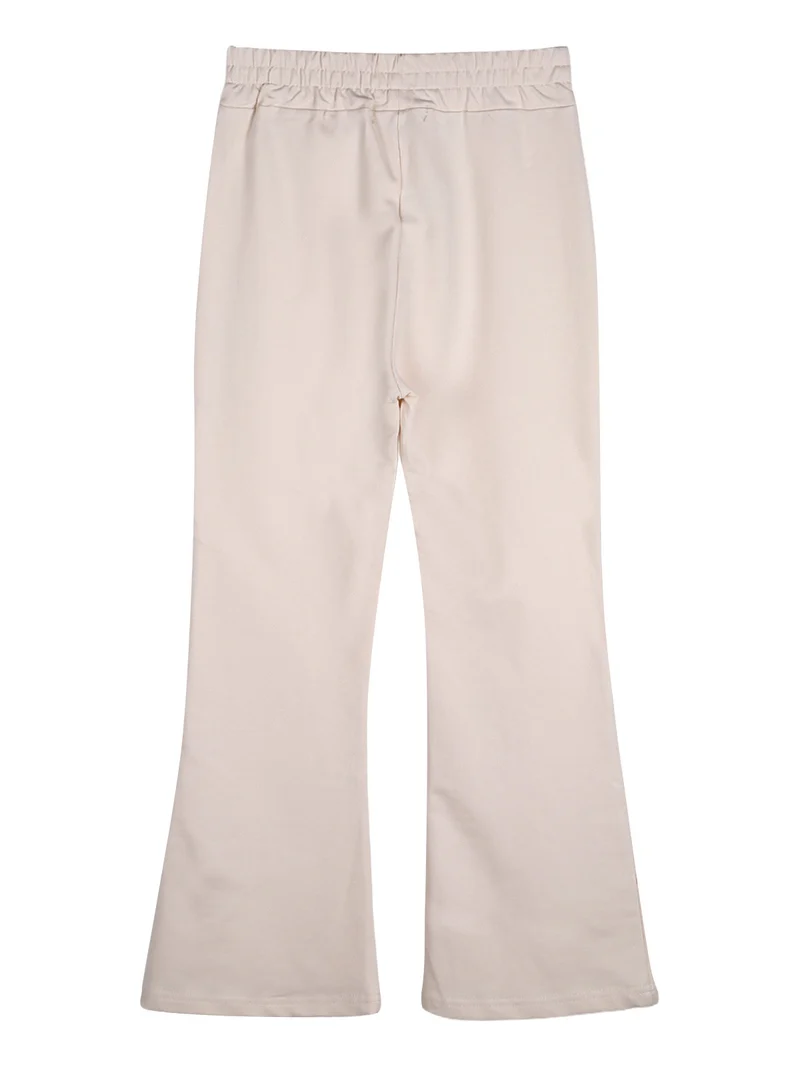 Pantaloni da bambina a zampa - beige