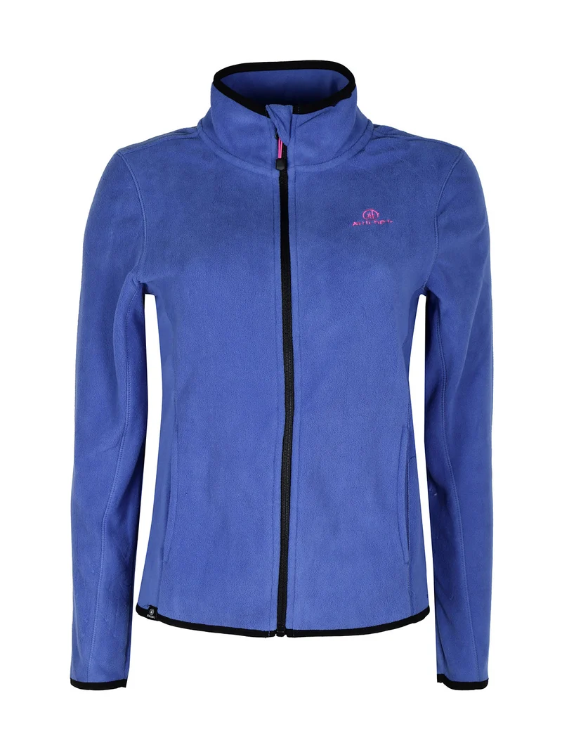 Felpa donna in pile full zip - blu
