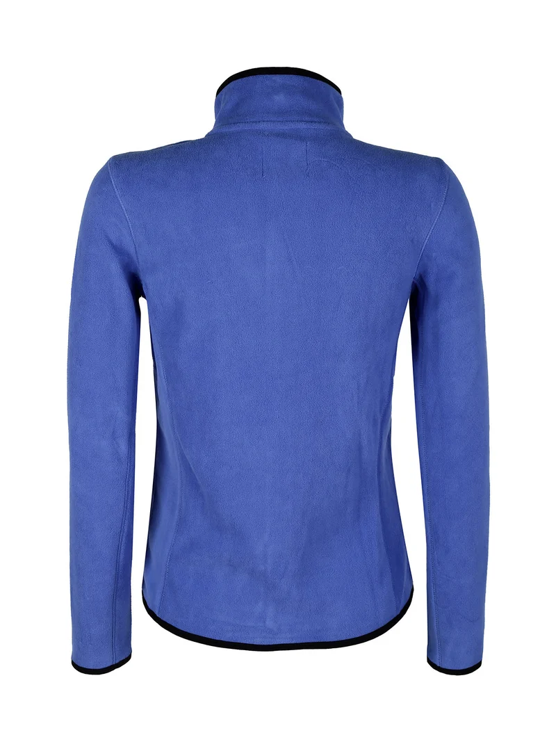 Felpa donna in pile full zip - blu