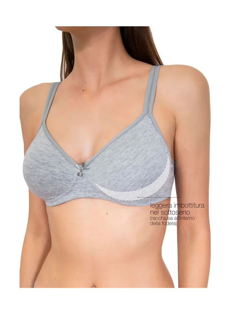 Reggiseno semi imbottito coppa B 1452 - grigio