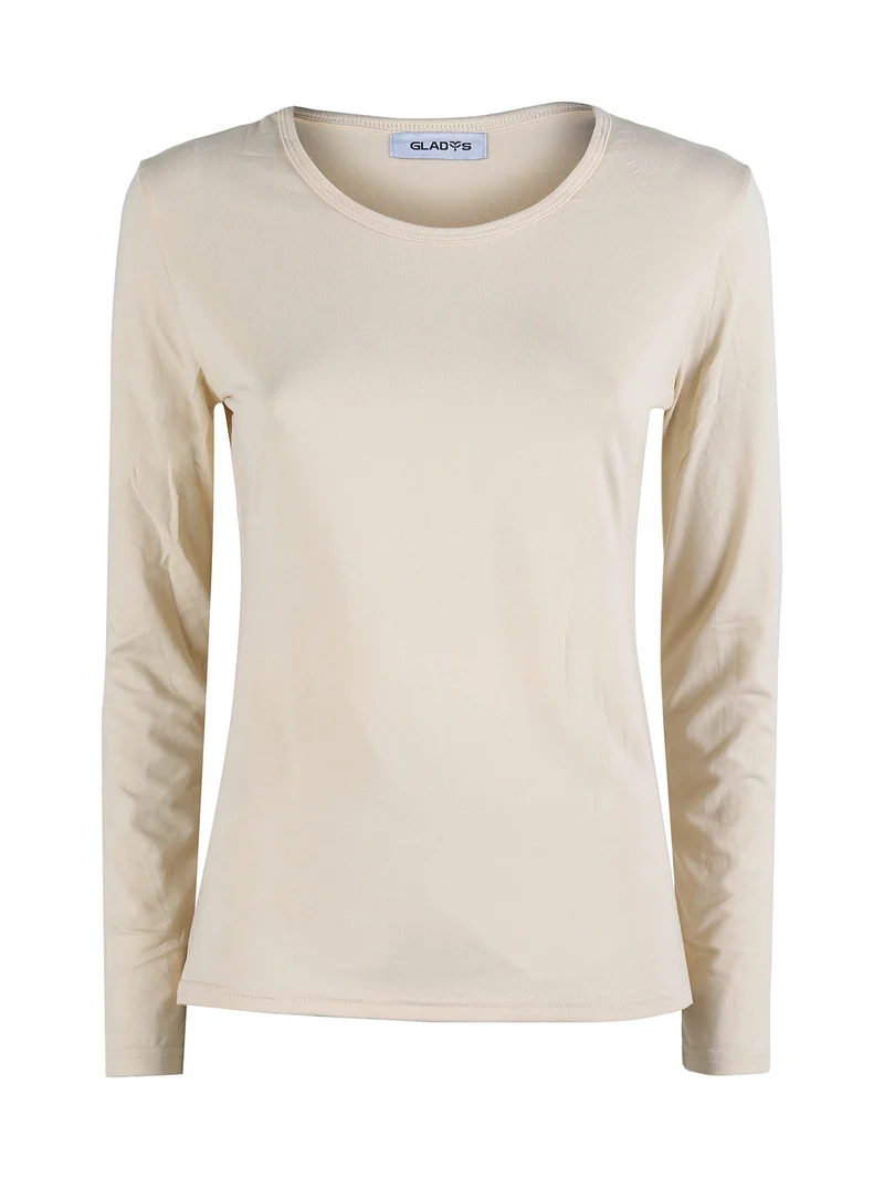 Maglia girocollo da donna termo light - naturale
