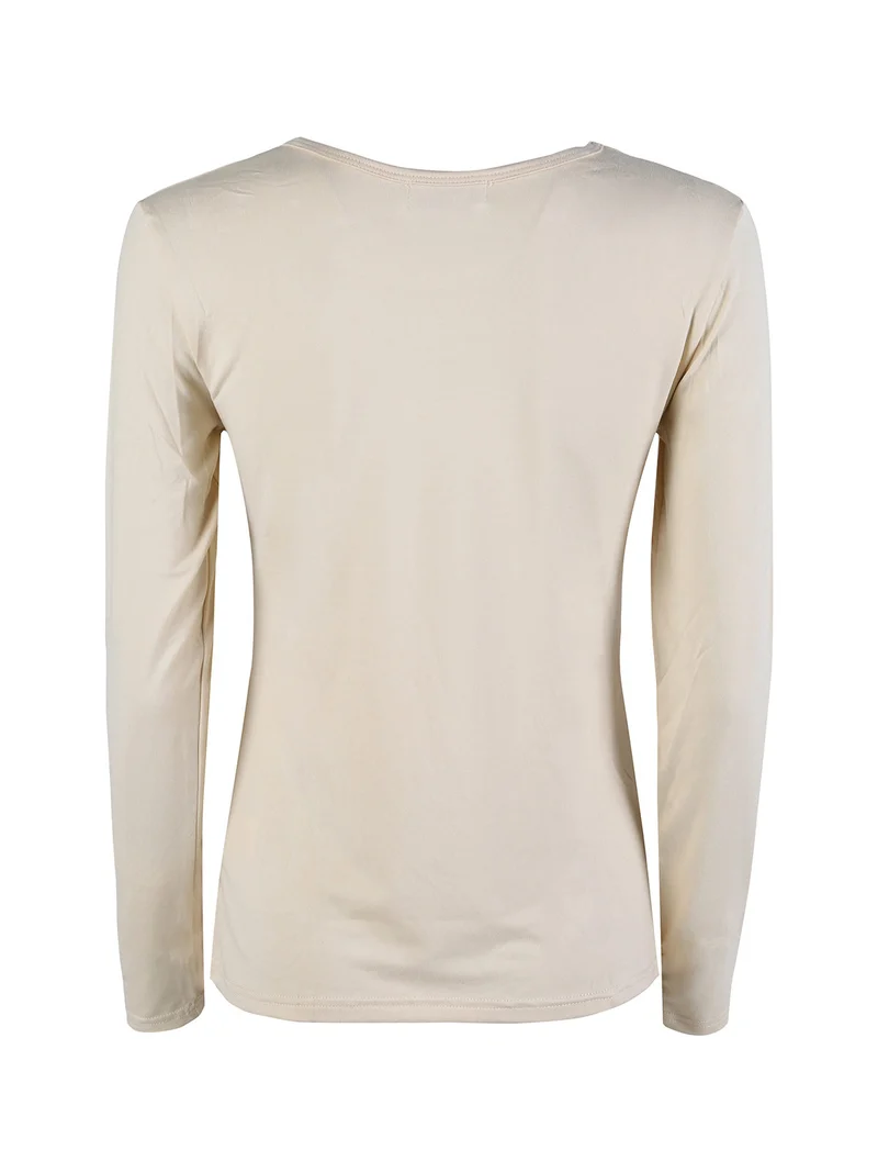 Maglia girocollo da donna termo light - naturale