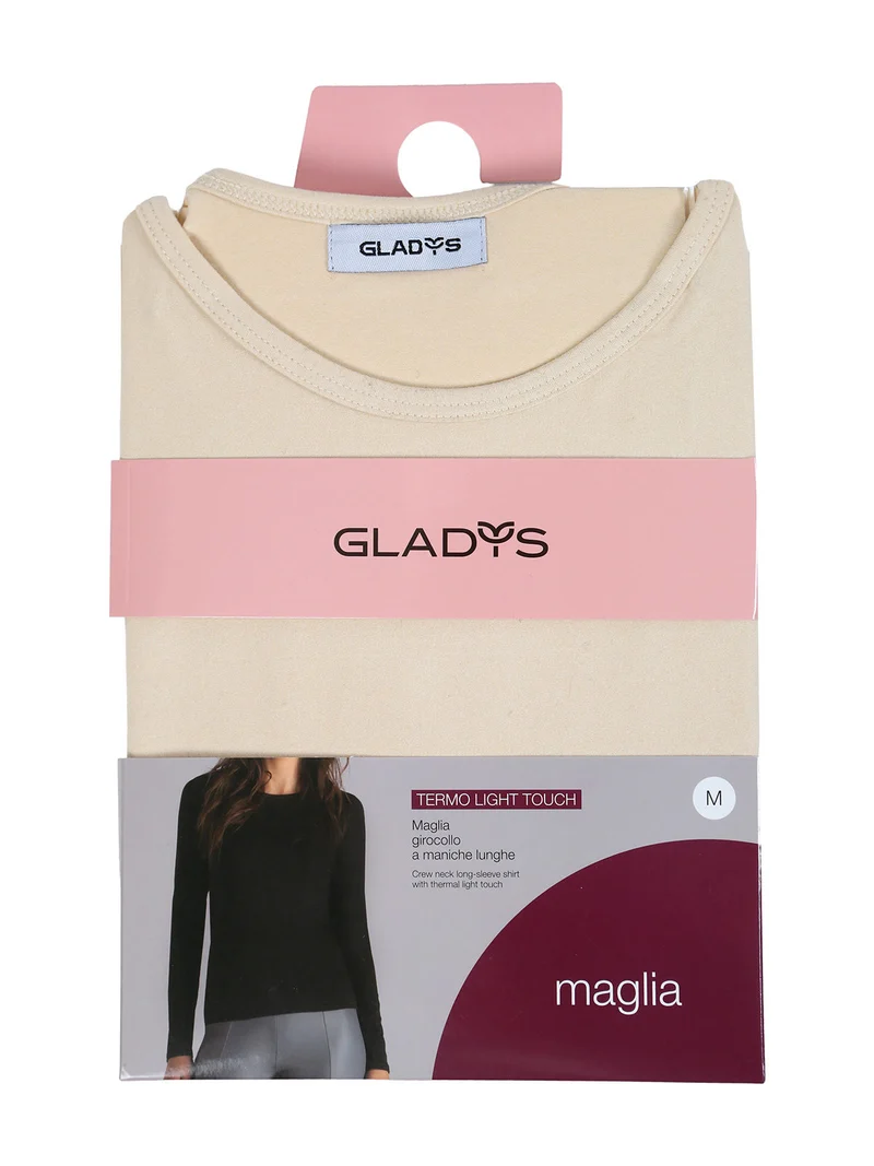 Maglia girocollo da donna termo light - naturale