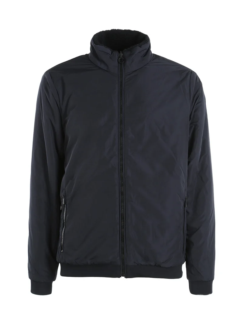 SWEATER Giacca reversibile da uomo con zip - blu scuro