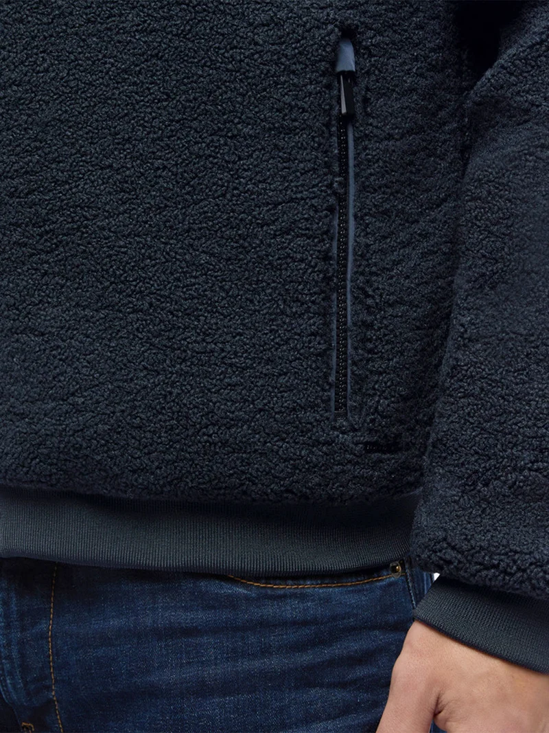 SWEATER Giacca reversibile da uomo con zip - blu scuro