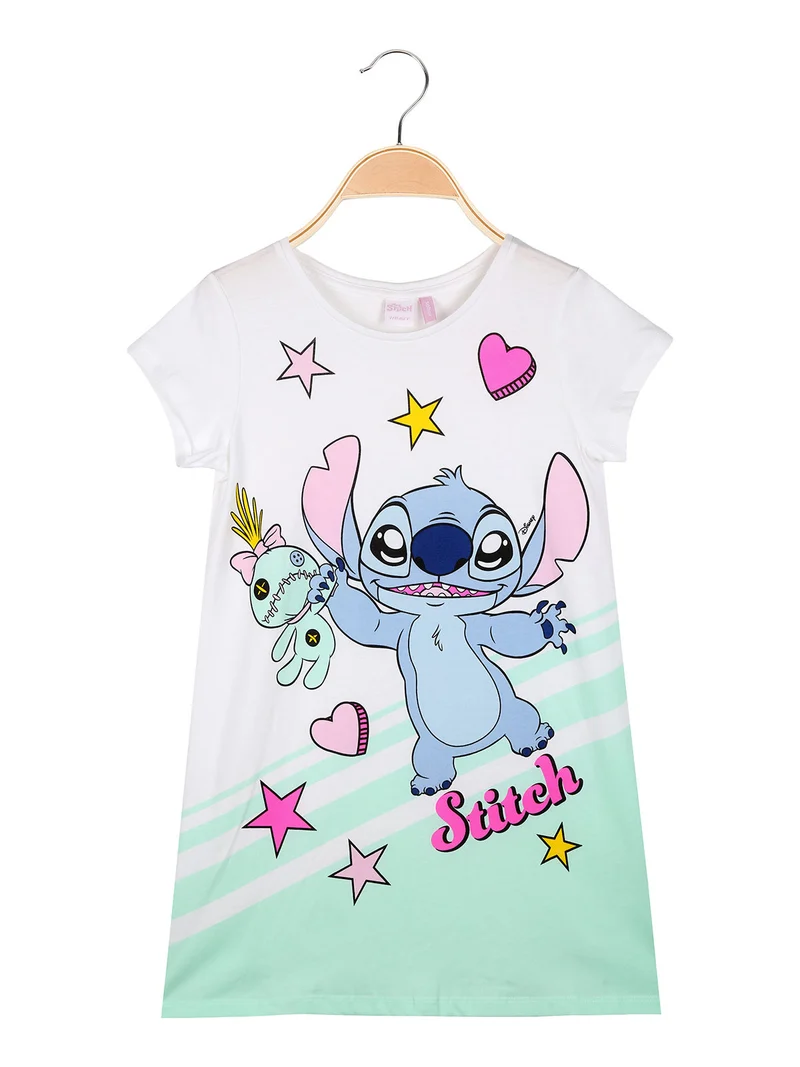 Maxi t-shirt da bambina in cotone con stampa personaggio - blu