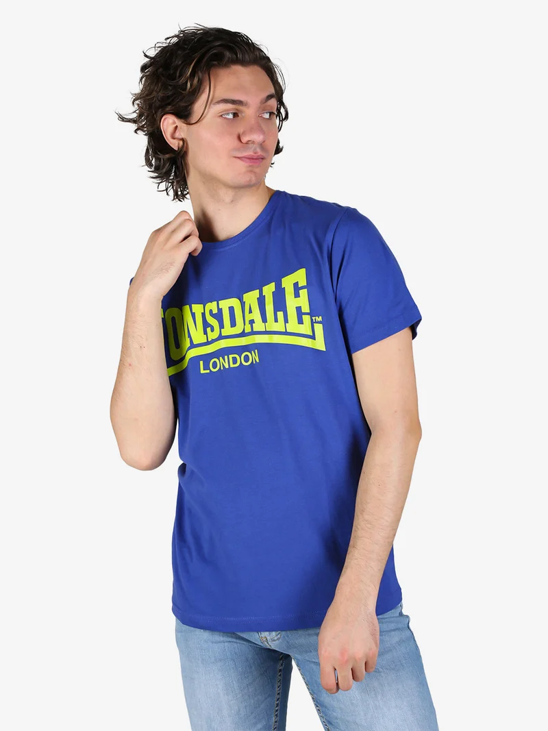 T-shirt da uomo in cotone con logo - bluette