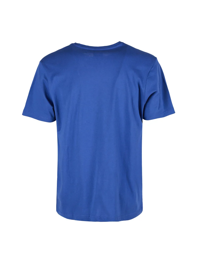 T-shirt da uomo in cotone con logo - bluette