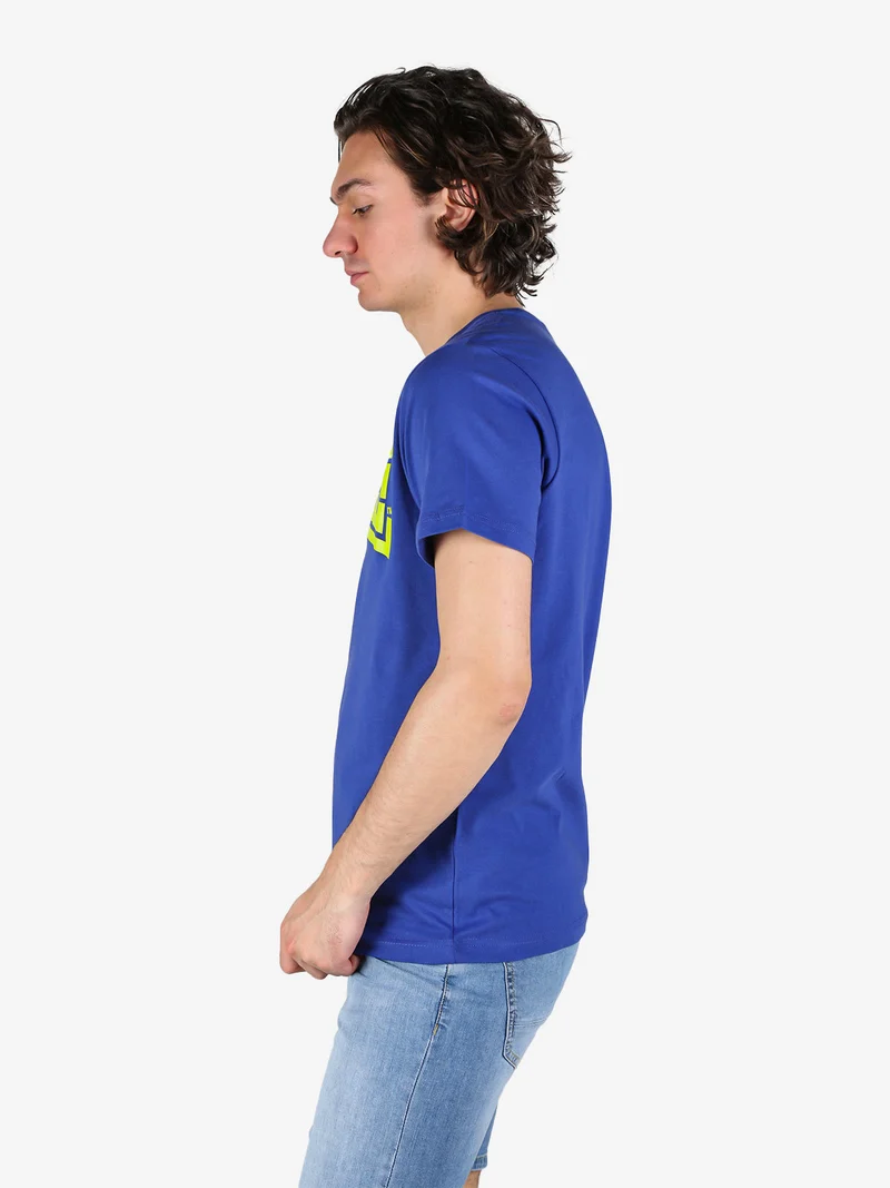 T-shirt da uomo in cotone con logo - bluette