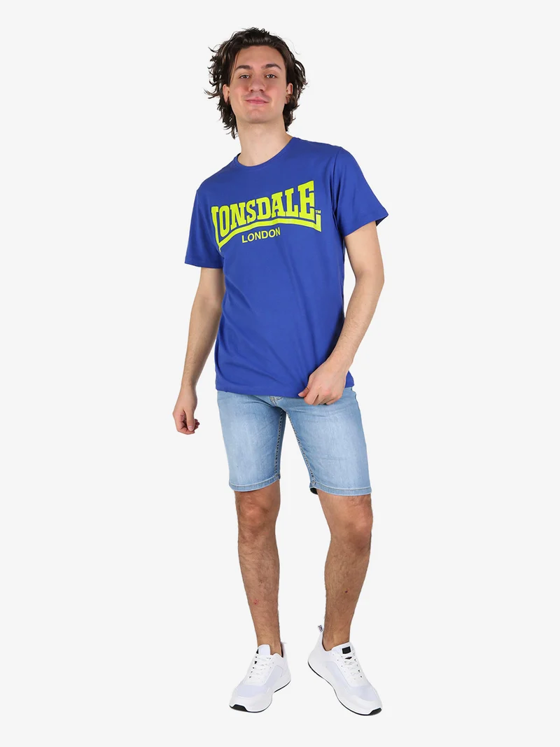 T-shirt da uomo in cotone con logo - bluette