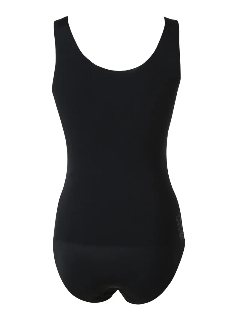 AD691 Body donna invisibile in microfibra taglio laser - nero