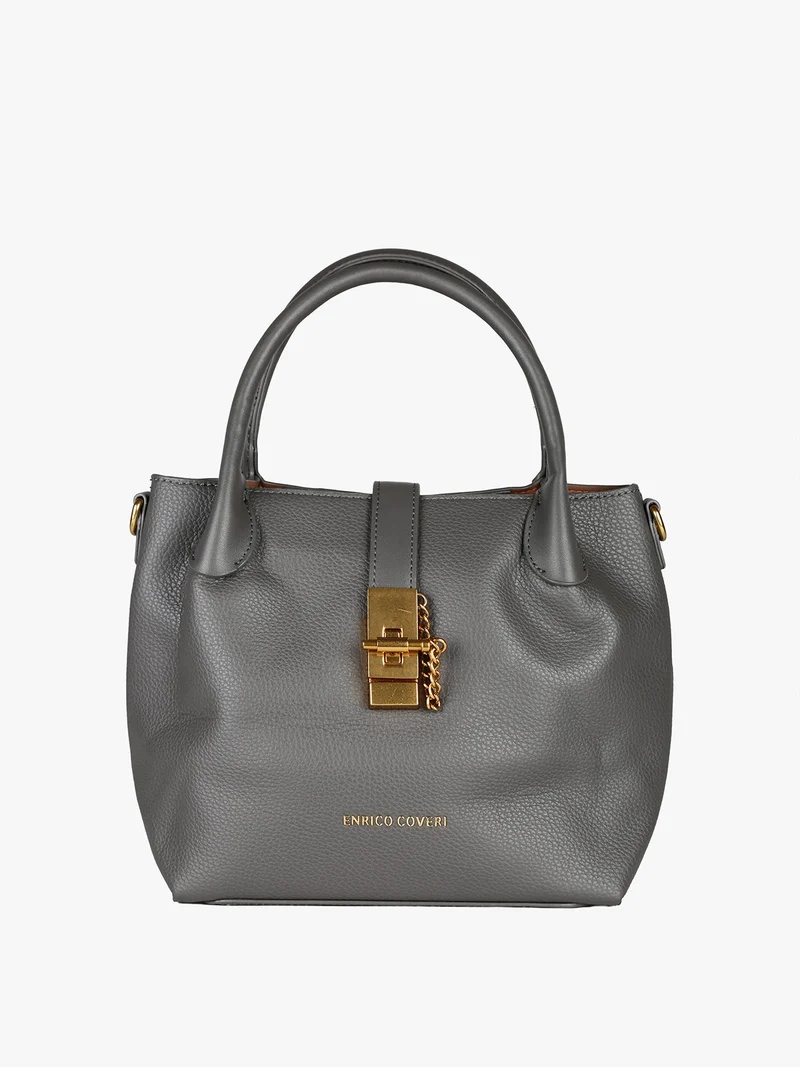 Borsa donna a mano con doppi manici - antracite