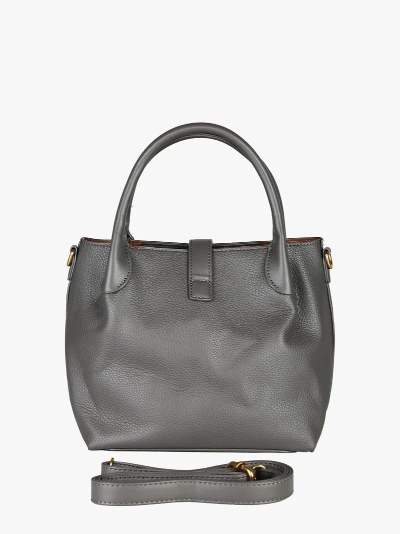 Borsa donna a mano con doppi manici - antracite
