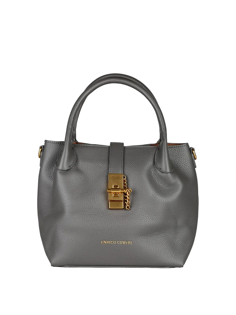 Borsa donna a mano con doppi manici - antracite