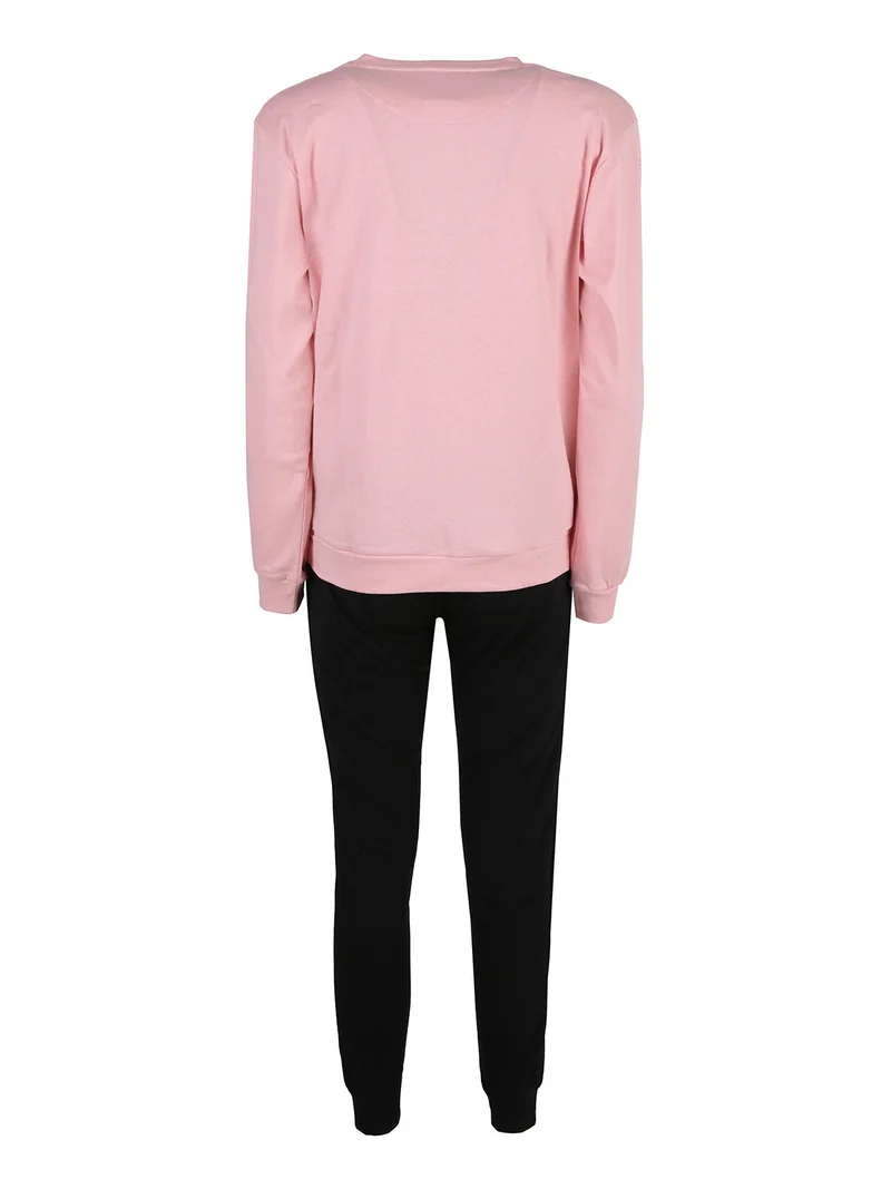 Pigiama donna in cotone interlock - rosa