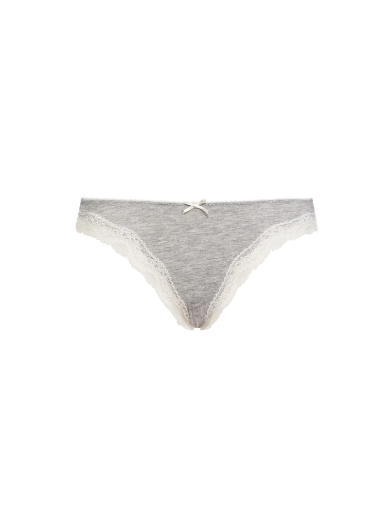 Brasiliana con pizzo - grigio