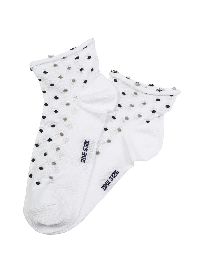 Calze corte da donna a pois - bianco