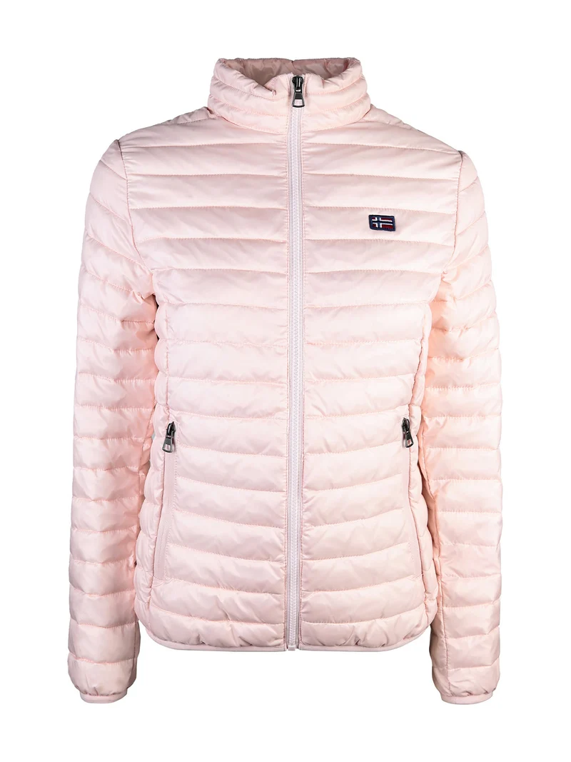 Piumino leggero da donna con cerniera - rosa