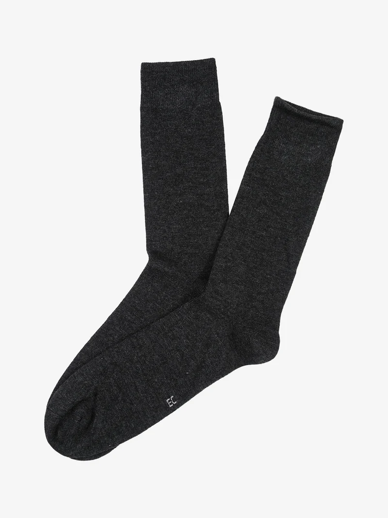 Calze corte uomo in misto cashmere - grigio scuro