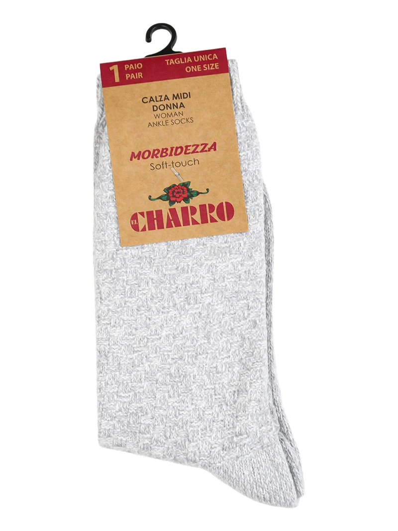 Calze midi da donna morbide - grigio