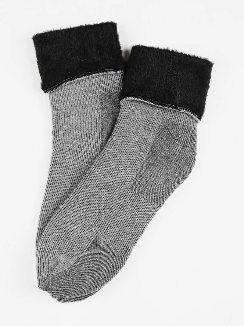 Calze donna in micropile termico - grigio