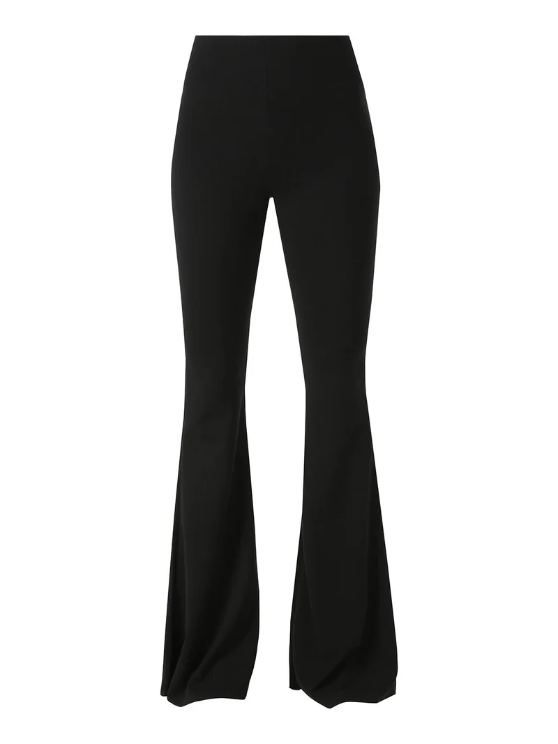 Pantaloni eleganti da donna con finale a zampa - nero