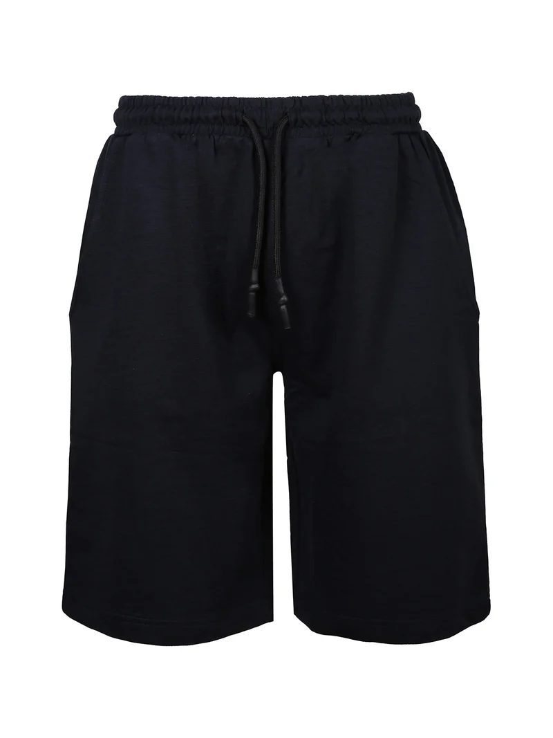 Bermuda in felpa da uomo - blu scuro