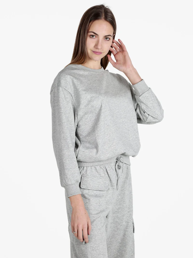 Felpa girocollo da donna - grigio