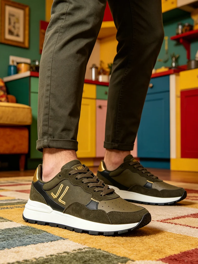 Sneakers basse sportive da uomo - oliva