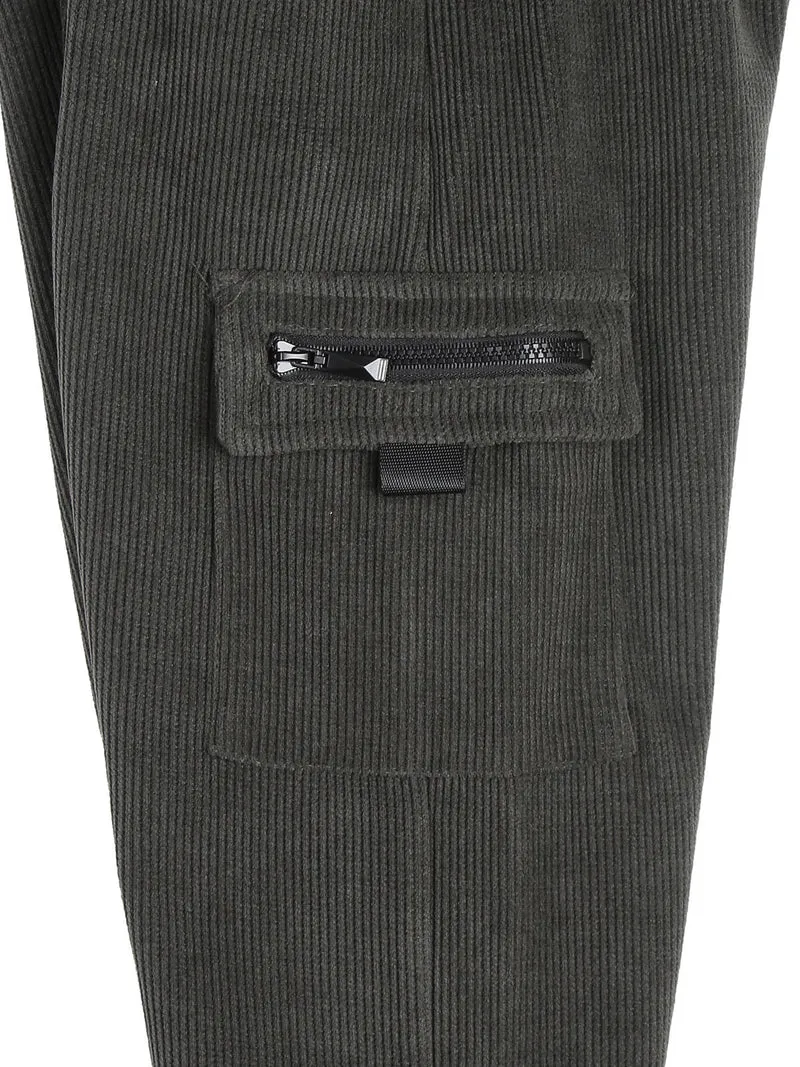 Pantaloni da bambino in velluto a coste - militare