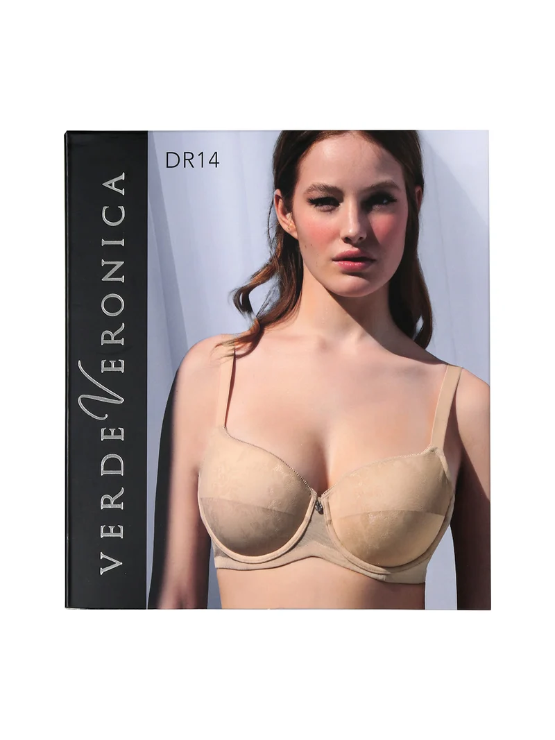 DR14C Reggiseno donna imbottito con ferretto e coppa C preformata - nero