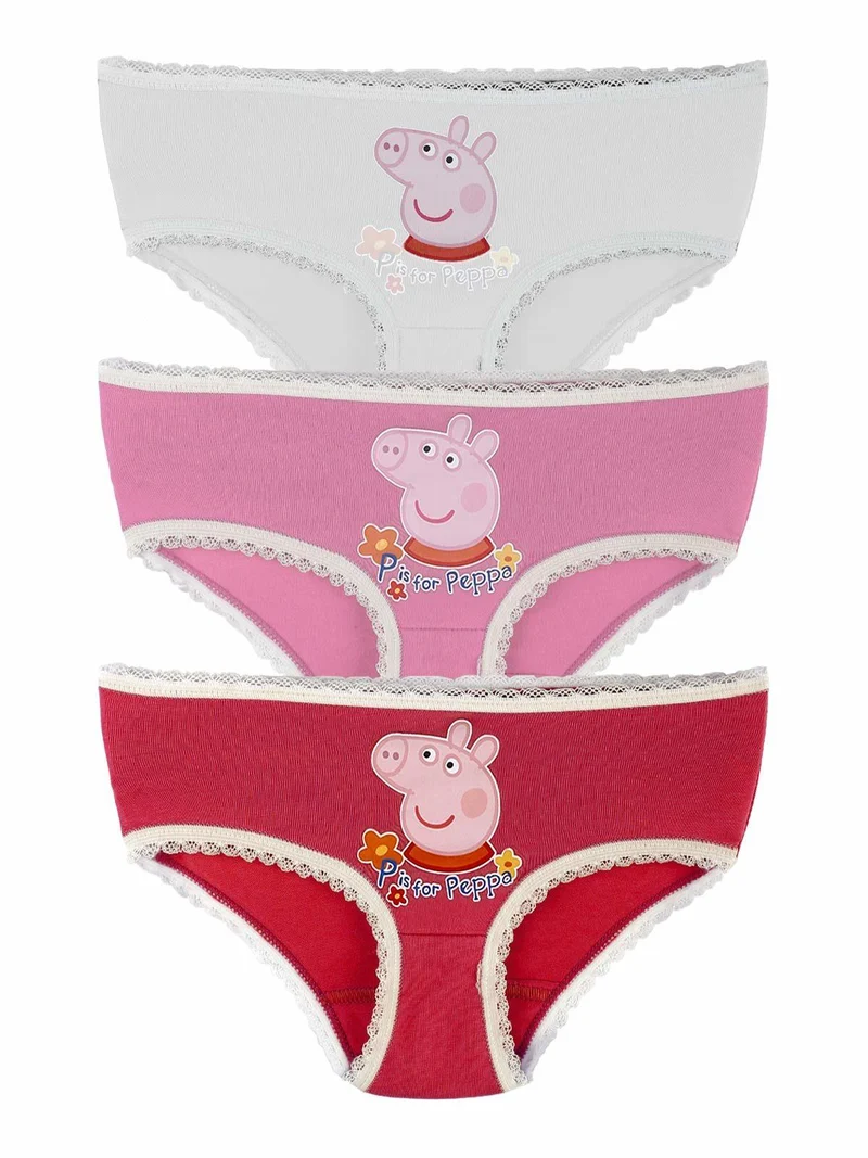 Tris slip bambina con stampa - assortito