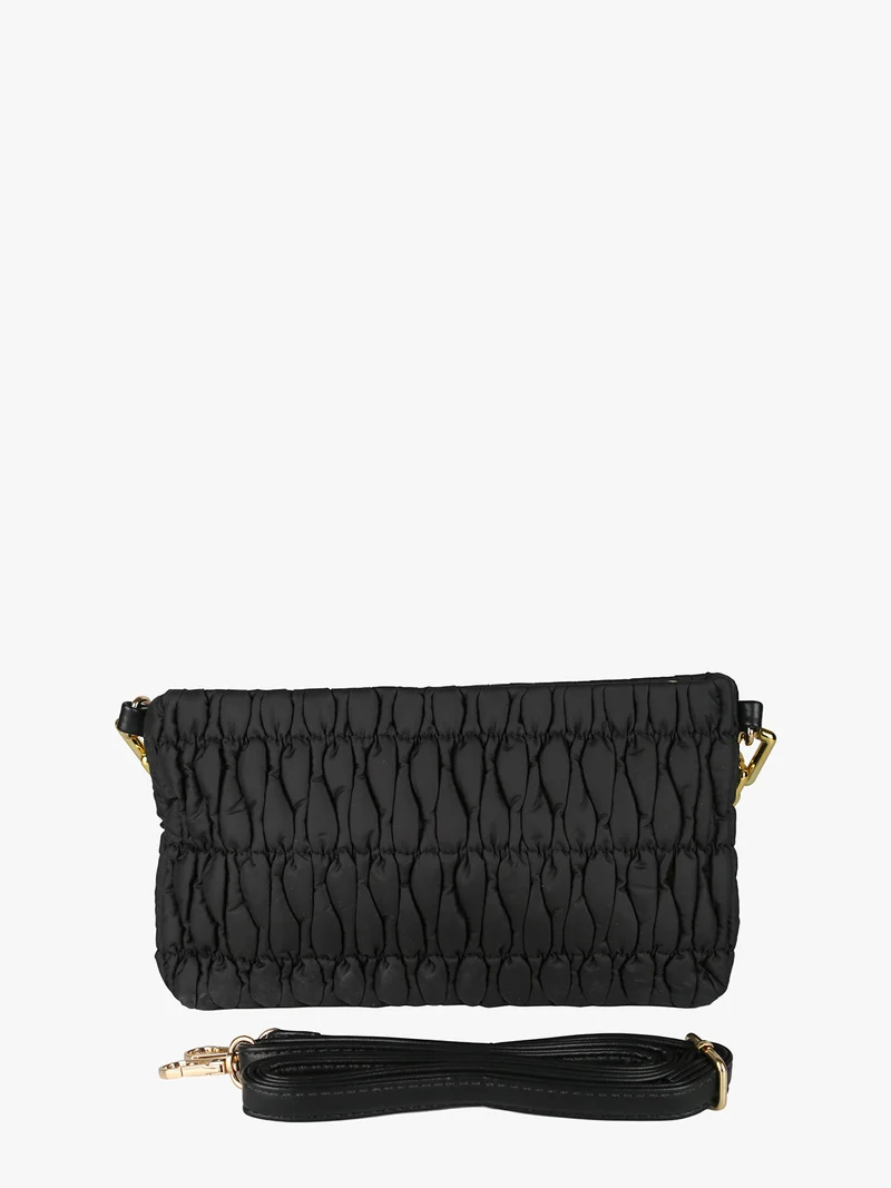 Borsa donna trapuntata con tracolla - nero
