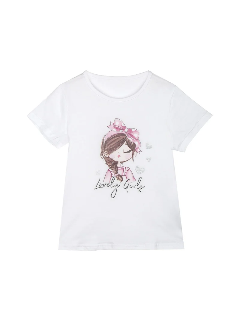 Completo da bambina 3 pezzi con gonna a balze e giacca in jeans